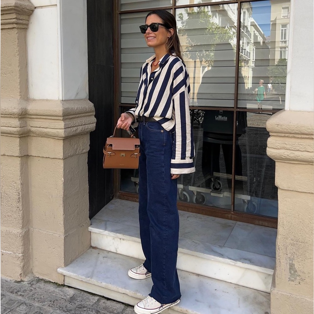 Zara Stripe Linen Buttondown